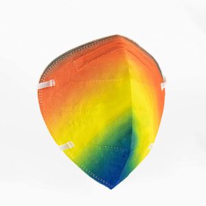 FFP-Maske in Regenbogen-Farbe